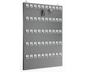 Key Rack, Keystand #50PGS, 50 Numbered Hooks with Standard Space for Large Warehouses, Apartment Buildings & Rentals (50 Sets of Tags & Rings are Included)