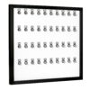 Key Rack, Keystand #40MNF, 40 Bolted Metal Hooks with Wood Frame, Numberplate, Extra Space, and Adjustable Hangers for Executive Offices (40 Sets of Tag and Ring Included)